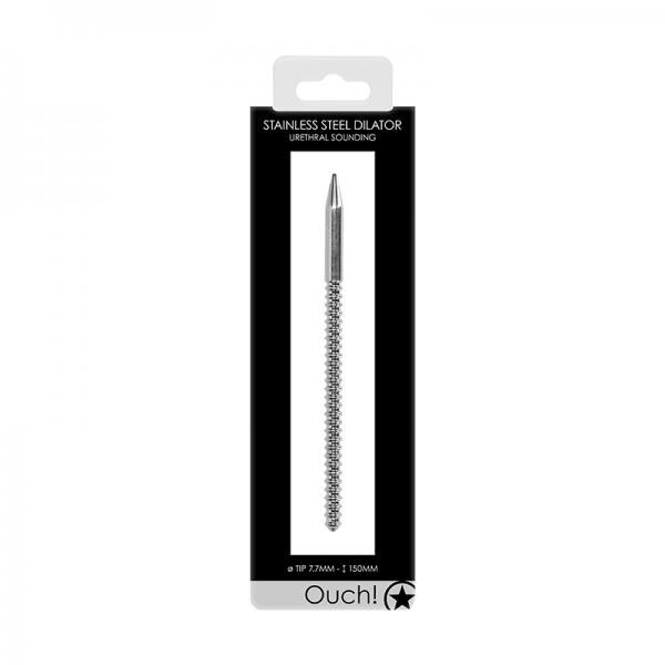 Ouch! Urethral Sounding - Metal Dilator - Ribbed - 7.7 Mm Sex Toy Product