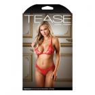 Tease Margaux Embroidered Bralette & Panty Red M/l Sex Toy Product