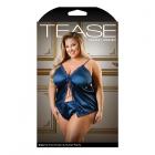 Tease Ava Tie-front Satin Cami & Flutter Panty Navy 3x/4x Sex Toy Product