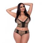 Magic Silk Purrrfect Bra & Hipster Panty Leopard Queen Sex Toy Product