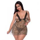 Magic Silk Purrrfect Chemise & Thong Set Leopard Queen Sex Toy Product