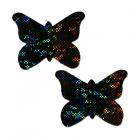 Pastease Butterfly: Shattered Glass Disco Ball Glitter Black Butterflies Nipple Pasties Sex Toy Product