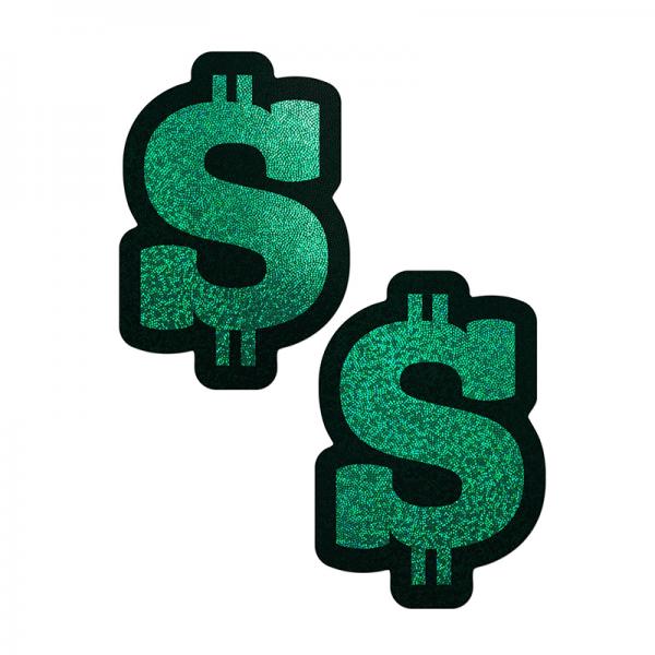 Pastease Money: Green Glitter Dollar Sign Nipple Pasties Sex Toy Product