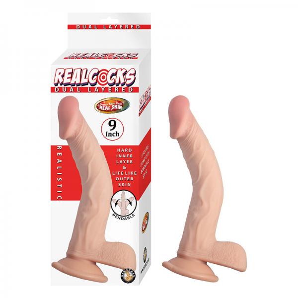 Realcocks Dual Layered 9 In. White Sex Toy Product