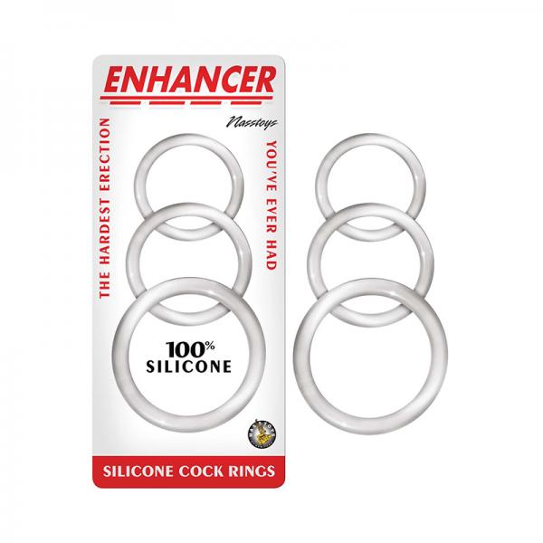 Enhancer Silicone Cockrings Clear Set Of 3 Sex Toy Product