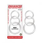 Enhancer Silicone Cockrings Clear Set Of 3 Sex Toy Product