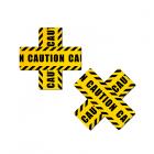 Pastease Crossed Caution Tape Nipple Pasties Sex Toy Product