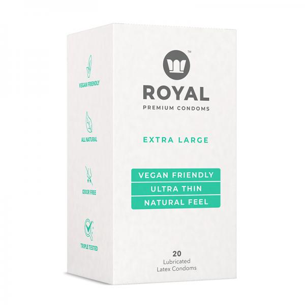 Royal Condom Extra Large Vegan Condoms 20-pack Sex Toy Product