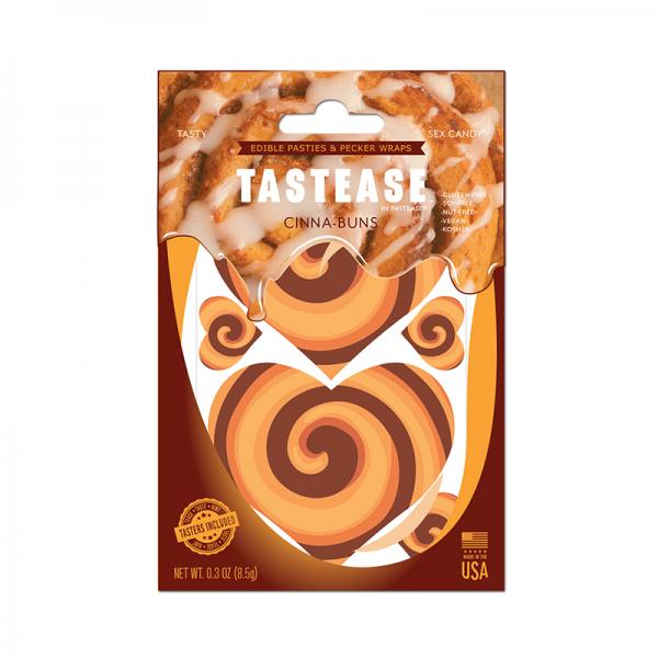 Tastease By Pastease Cinna-buns Cinnamon Roll Candy Edible Pasties & Pecker Wraps Sex Toy Product