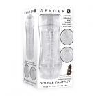 Gender X Double Fantasy Dual-entry Stroker Clear Sex Toy Product