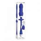 Gender X Play Ball Rechargeable Thrusting Silicone Dual Orb Vibrator Blue Sex Toy Product