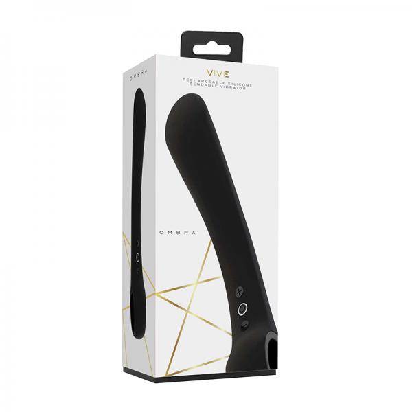 Vive Ombra Rechargeable Bendable Silicone Vibrator Black Sex Toy Product