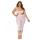 Dreamgirl Lace Fishnet Bralette & Slip Skirt White Queen Size Sex Toy Product
