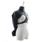 Ple'sur Open-front Faux Leather Bondage Bolero-style Straight Jacket Black Sex Toy Product
