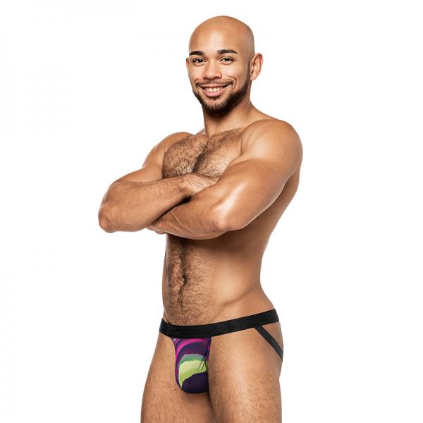 Male Power Galactic Strappy Ring Jock Print L/xl Sex Toy Product