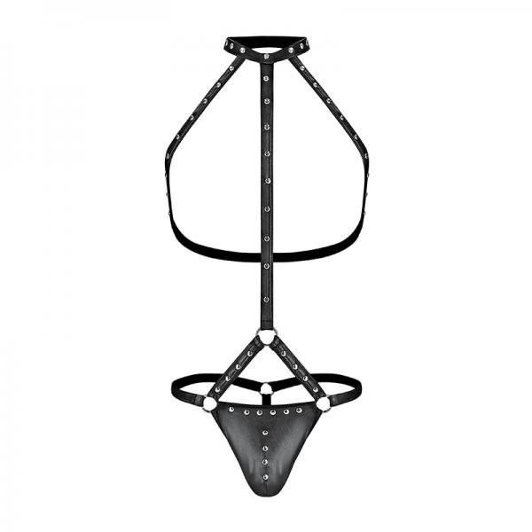 Male Power Fetish Gladiator High-neck Strappy Body Harness Black S/m Sex Toy Product