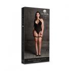 Shots Le Desir Shade Metis Xvi Bodysuit With Garters & Crossed Neckline Black Queen Size Sex Toy Product