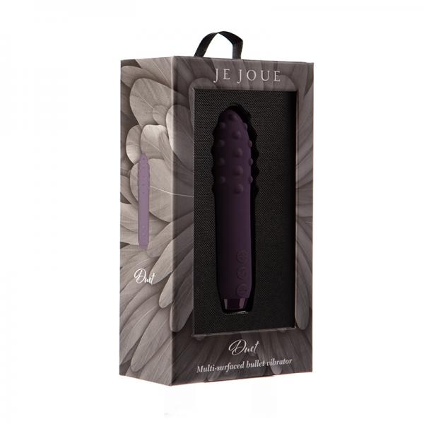 Je Joue Duet Rechargeable Silicone Multi-surfaced Bullet Vibrator Purple Sex Toy Product
