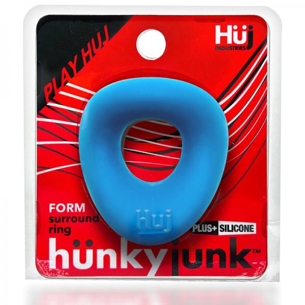 Hunkyjunk Form Surround Cockring Teal Ice Sex Toy Product