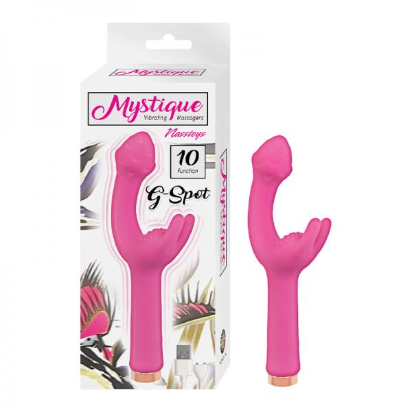 Nasstoys Mystique G-spot Rechargeable Silicone Dual Stimulation Vibrator Pink Sex Toy Product