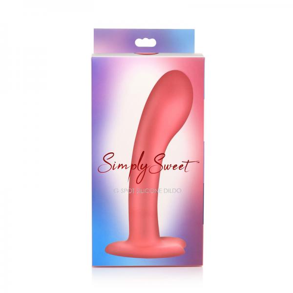 Simply Sweet G-spot 7 In. Silicone Dildo Pink Sex Toy Product