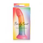 Simply Sweet Phallic 6.5 In. Silicone Dildo Rainbow Sex Toy Product