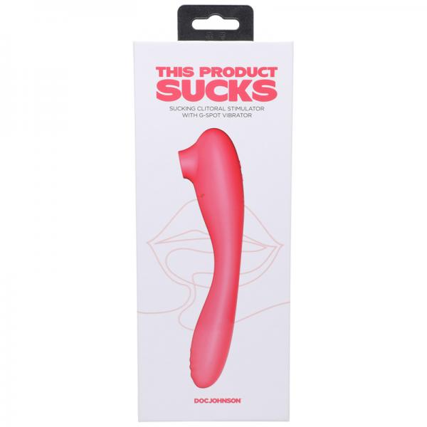 This Product Sucks Rechargeable Bendable Dual Ended Silicone Sucking Clitoral Stimulator & G-spot Vi Sex Toy Product