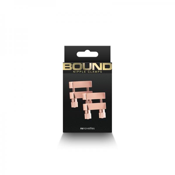 Bound Nipple Clamps V1 Rose Gold Sex Toy Product