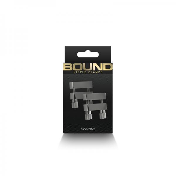Bound Nipple Clamps V1 Gunmetal Sex Toy Product