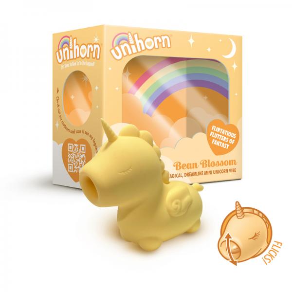 Unihorn Bean Blossom Flicking Vibrator Yellow Sex Toy Product