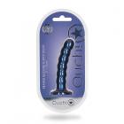 Shots Ouch! Beaded Silicone 5 In. G-spot Dildo Metallic Blue Sex Toy Product