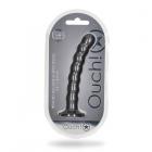 Shots Ouch! Beaded Silicone 6.5 In. G-spot Dildo Gunmetal Sex Toy Product