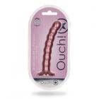 Shots Ouch! Beaded Silicone 6.5 In. G-spot Dildo Rose Gold Sex Toy Product