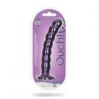 Shots Ouch! Beaded Silicone 8 In. G-spot Dildo Metallic Purple Sex Toy Product