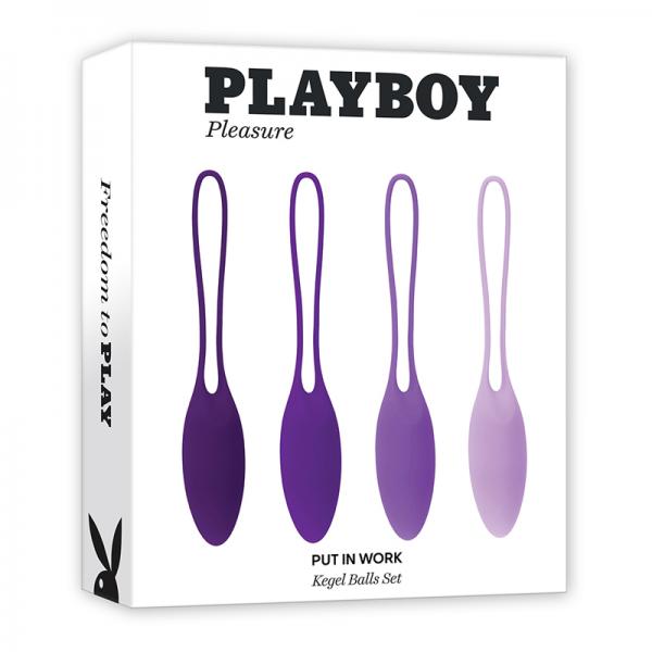 Playboy Put In Work 4-piece Silicone Kegel Balls Set Acai Ombre Sex Toy Product