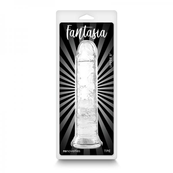 Fantasia Upper 8 In. Jelly Dildo Clear Sex Toy Product