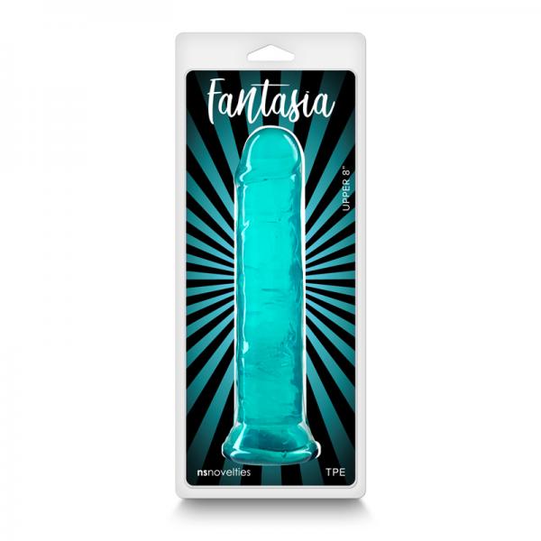 Fantasia Upper 8 In. Jelly Dildo Teal Sex Toy Product