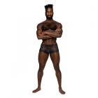 Male Power Sassy Lace Mini Short Sheer Pouch Black L Sex Toy Product