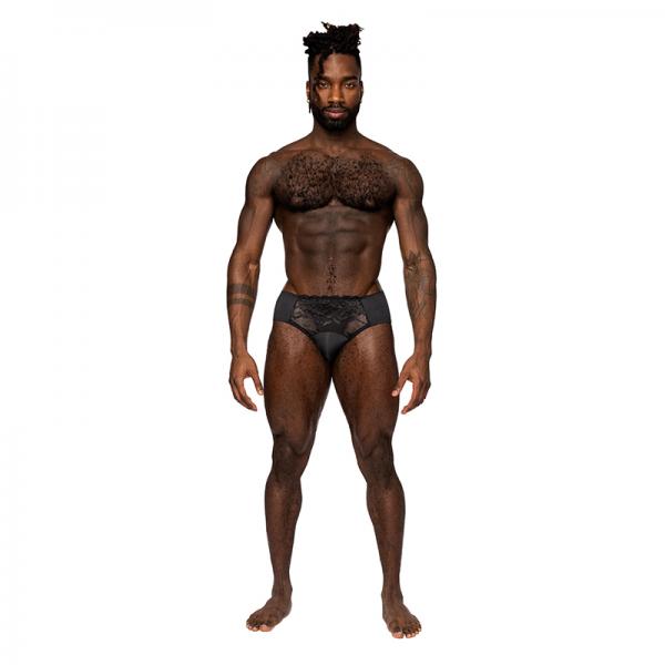 Male Power Sassy Lace Bikini Solid Pouch Black L Sex Toy Product