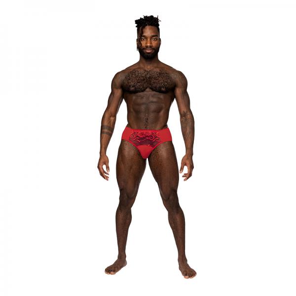 Male Power Sassy Lace Bikini Solid Pouch Red M Sex Toy Product