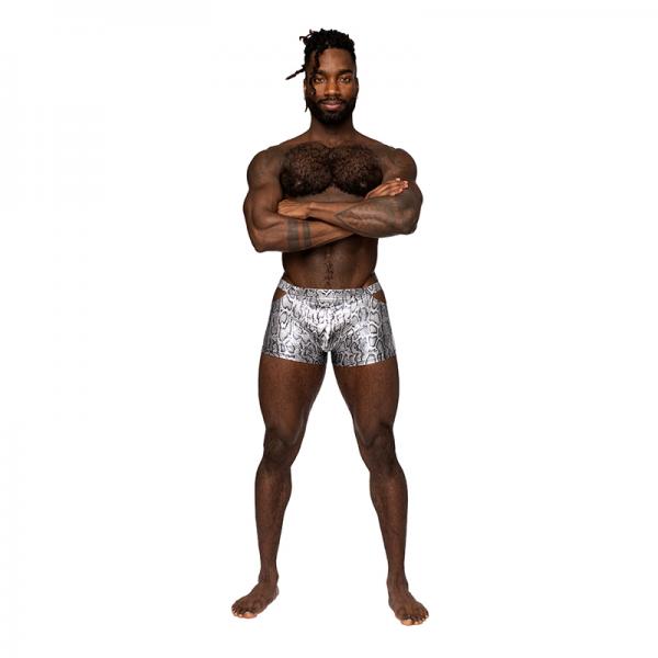 Male Power S'naked Pouch Short Silver/black Xl Sex Toy Product