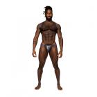 Male Power S'naked Shoulder Sling Harness Thong One-piece Black/blue S/m Sex Toy Product