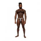 Male Power S'naked Criss Cross Thong Silver/black S/m Sex Toy Product