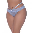 Magic Silk Ooh La Lace Peek-a-boo Cheeky Panty Periwinkle Queen Size Sex Toy Product