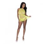 Magic Silk Love Star Halter Swing Chemise & Thong Set Neon Chartreuse S/m Sex Toy Product