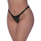 Magic Silk Rude Awakening Split Crotch Thong Black Queen Size Sex Toy Product