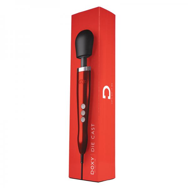 Doxy Die Cast Wand Vibrator Red Sex Toy Product