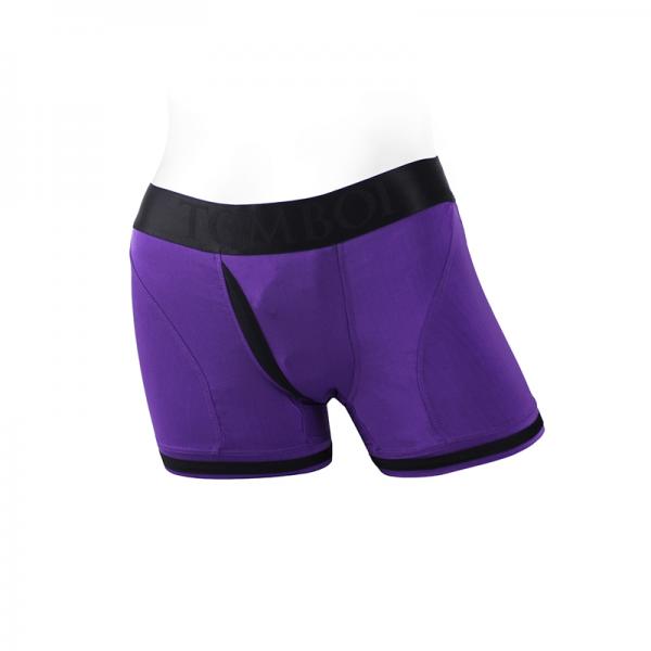 Spareparts Tomboii Nylon Boxer Briefs Harness Purple/black Size 3xl Sex Toy Product