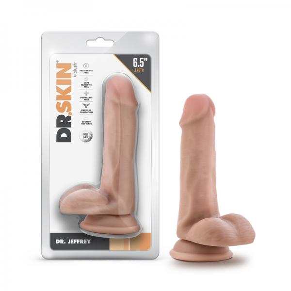 Dr. Skin Dr. Jeffrey 6.5 In. Dildo With Balls Beige Sex Toy Product