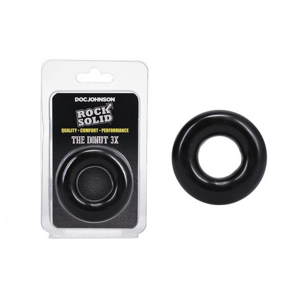 Rock Solid The Donut 3x Cock Ring Black Sex Toy Product